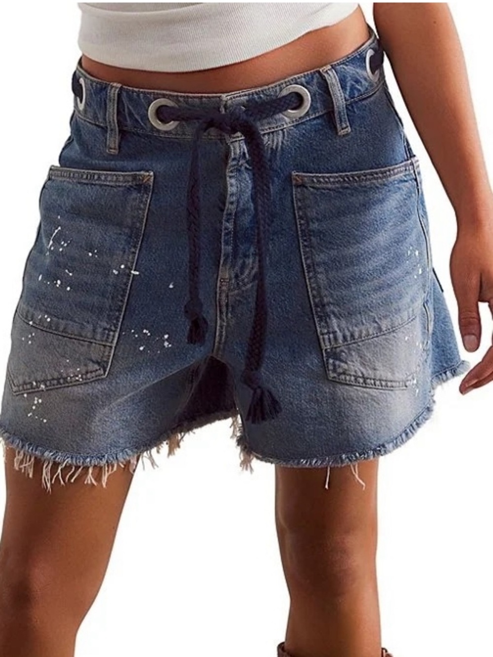 Free People Moxie Raw Hem Denim Shorts